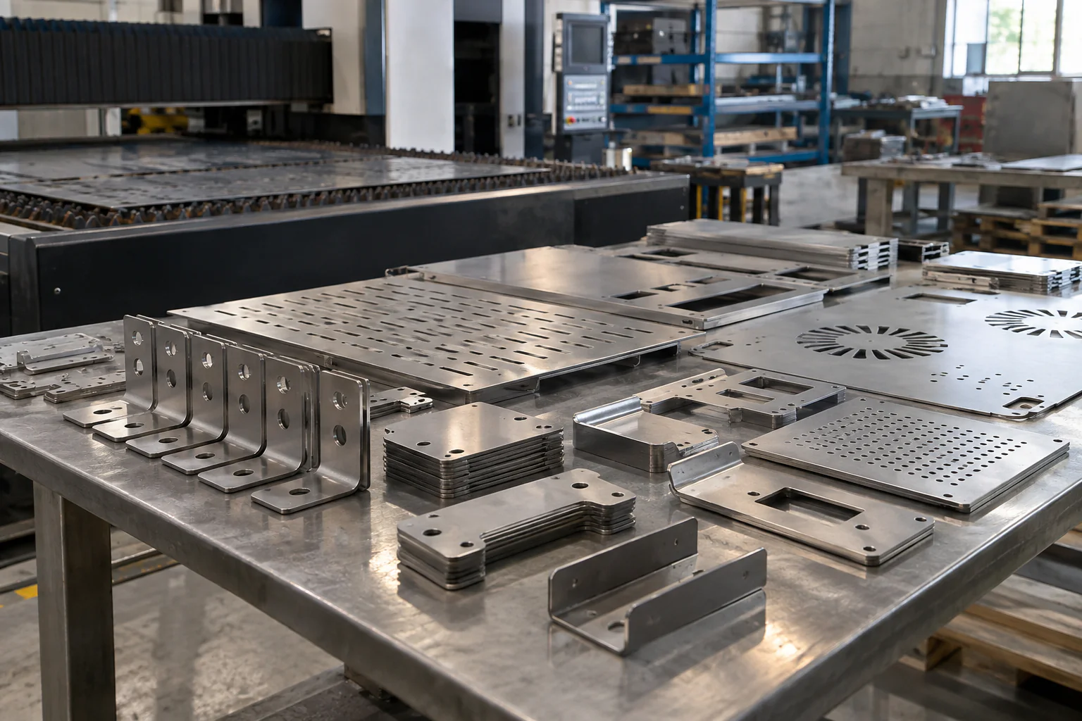 Illustrative sheet metal bending scene