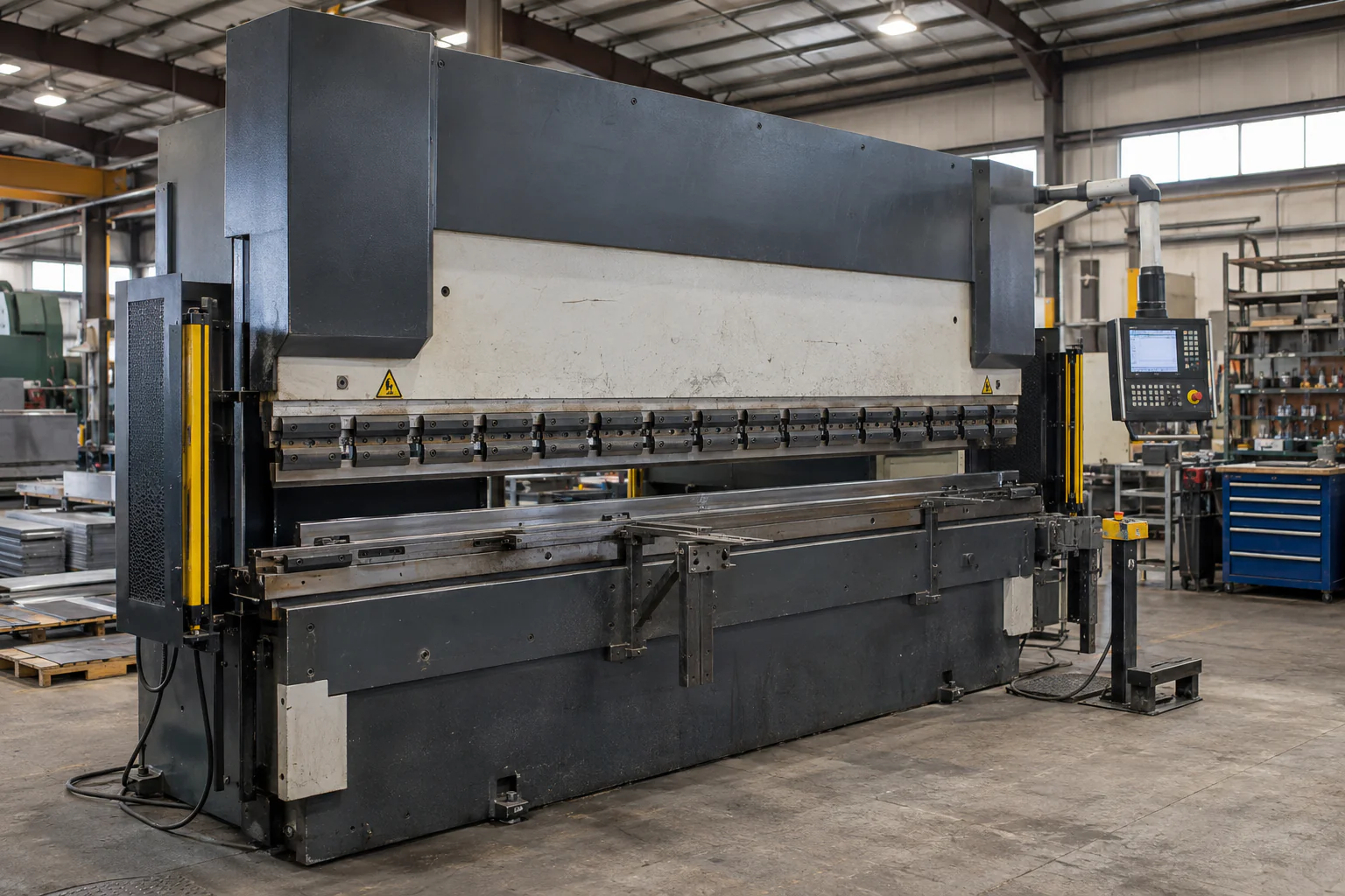 Illustrative CNC hydraulic press brake