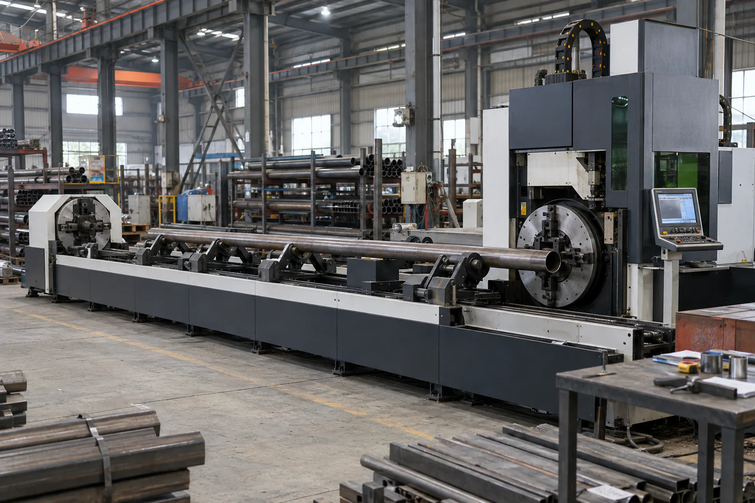 Illustrative tube laser cutting system